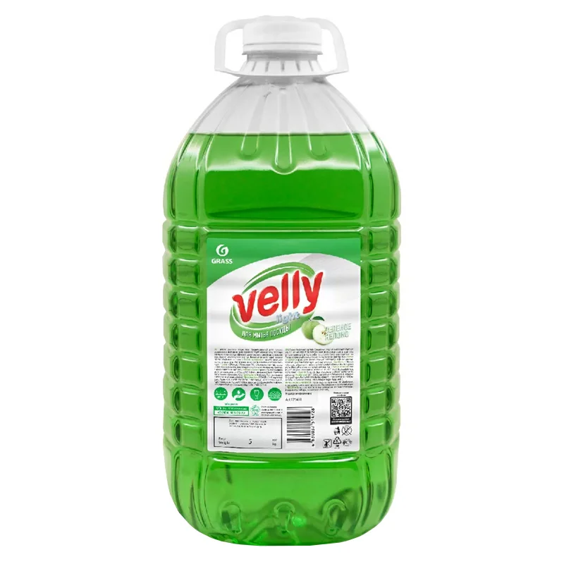 Средство для мытья посуды "Velly" light Зеленое Яблоко арт.125469, 5 кг